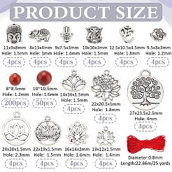 DIY-Armband-Sets aus Legierungen und Naturholzperlen&nbsp;DIY-PH0023-48