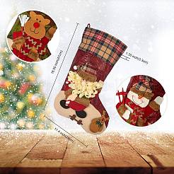 3pcs 3 sacs-cadeaux de chaussettes de noël de style&nbsp;HJEW-SZ0001-10