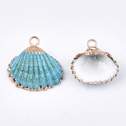 Peinture en aérosol et pendentifs coquille de mer plaqués&nbsp;SSHEL-S262-08C