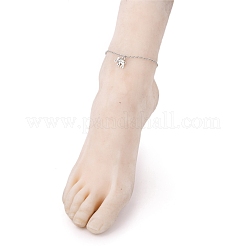 Cavigliere con ciondolo elefante in lega&nbsp;AJEW-AN00334-01