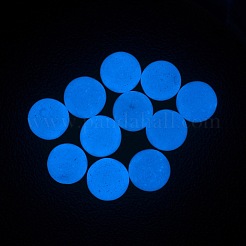 Perles de pierre lumineuses synthétiques rondes à moitié percées&nbsp;G-G-P131-8mm-10