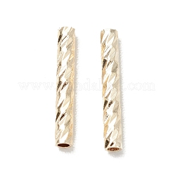 Placage en rack perles de tube droites en laiton&nbsp;KK-WH0061-03A-G