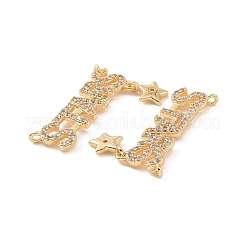 Pendentifs en laiton zircon cubique transparent&nbsp;KK-E068-VC155
