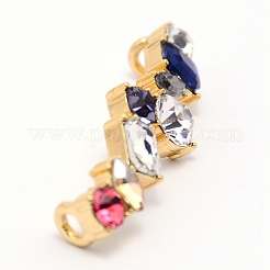 Zinklegierung bunte Strass Schuhschnalle Clips&nbsp;PALLOY-SZC0001-02A