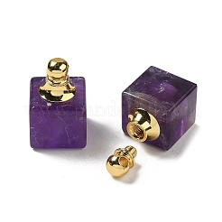 Colgantes de botella de perfume de amatista natural&nbsp;G-Z039-04G-04