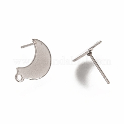 Anlaufgeschützte Ohrstecker-Beschläge aus Edelstahl 304&nbsp;LS-STAS-I176-10P