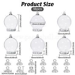 DIY-Sets zur Herstellung runder Anhänger aus Glas- und Messingflaschen&nbsp;DIY-CA0006-75