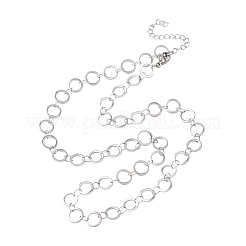 Colliers à maillons annulaires de 8 mm en acier inoxydable 304&nbsp;NJEW-P343-01B-P