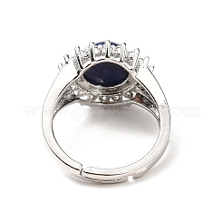 Verstellbare Ringe aus natürlichem Lapislazuli&nbsp;RJEW-P043-02P-20