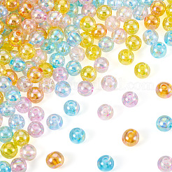 300pcs 6 Farben transparente Acrylperlen&nbsp;MACR-TA0002-47