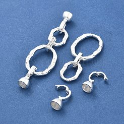 Messing Micro Pave klare Zirkonia Falte über Verschlüsse&nbsp;KK-B125-10S