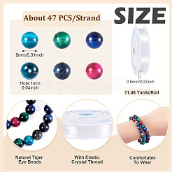 DIY-Set zur Herstellung von Armbändern/Halsketten aus natürlichen Tigerauge-Perlen&nbsp;DIY-TA0012-65