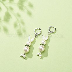 Orecchini a monachella pendenti lunghi con perle di conchiglia&nbsp;EJEW-TA00131