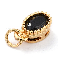 Ciondoli in vero ottone placcato oro 18k con zirconi cubici intarsiati&nbsp;ZIRC-L100-079G-01