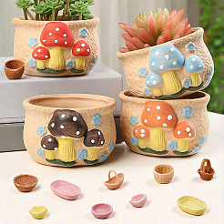 34 mini modèle de panier en rotin et résine à 17 styles&nbsp;DJEW-SP0001-60