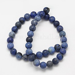 Rotondi smerigliato perle grade naturale aa sodalite fili&nbsp;G-N0166-68-4mm