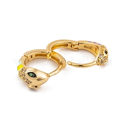 Boucles d'oreilles en laiton micro pavé zircone cubique&nbsp;EJEW-E309-07G