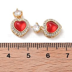 Pendentifs en laiton zircon cubique clair&nbsp;KK-B102-05G-02