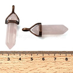 Pendentifs de quartz rose naturel&nbsp;G-H360-01R-11