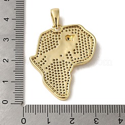 Pendenti in zirconi cubici trasparenti in micro pavè di ottone&nbsp;KK-R162-075G