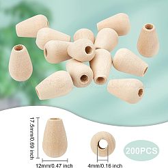 200 Stück Holzperlen&nbsp;WOOD-OC0003-47