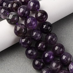 Natürlichen Amethyst Perlen Stränge&nbsp;G-E481-03-12mm