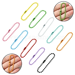 50 Stück 10 Farben sprühlackierte Eisenkugelketten&nbsp;CH-FS0001-02