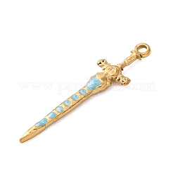 Pendentifs en acier inoxydable 304 émaillés&nbsp;STAS-G399-05G-01