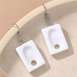 Boucles d'oreilles pendantes en résine sur le thème de la salle de bain&nbsp;WG8936B-04
