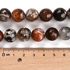 Naturbrand Knistern Achat Perlen Stränge&nbsp;G-L595-A02-01F