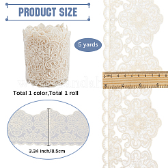 5 Yards Polyester Blumenstickerei Spitzenbesatz&nbsp;OCOR-GF0004-38B