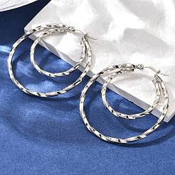 201 Edelstahl Ohrringe&nbsp;LS-EJEW-Q026-06P-A