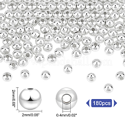 180 Stück 925 Abstandsperlen aus Sterlingsilber&nbsp;STER-PH0001-11