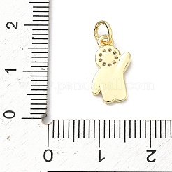Pendentifs avec zircon cubiques à micro-pavés en laiton&nbsp;KK-H255-33G
