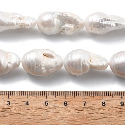Hebras de perlas nucleadas naturales&nbsp;PEAR-B004-15H-01A