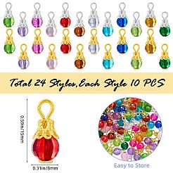 240 pz 12 colori pendenti in acrilico&nbsp;PALLOY-SW0025