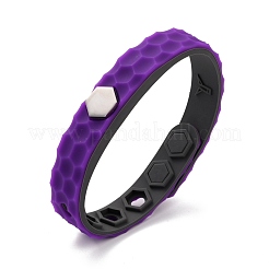 Bracciali in cordino di silicone piatto&nbsp;BJEW-F421-01H