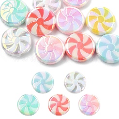 10pcs perles acryliques opaques de placage uv&nbsp;OACR-YW0002-21A