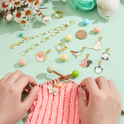 DIY-Strickwerkzeugsets mit Tieren&nbsp;HJEW-NB00081