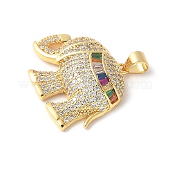 Pendentifs en laiton avec zircon cubique micro pavé&nbsp;ZIRC-I071-01G-01