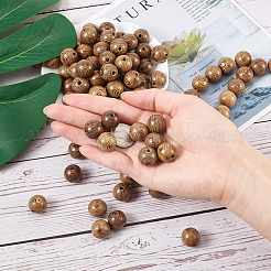 Perles en bois de wengé&nbsp;WOOD-TAC0003-08