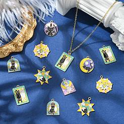 40 pièces 8 styles pendentifs en émail en alliage de zinc&nbsp;FIND-CJ0003-79