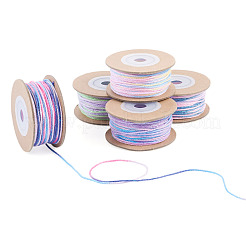 5 rotolo di cordino in cotone macramè tinto a segmenti da 5 colori&nbsp;OCOR-TA0004-05C