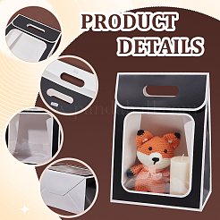 Sacchetti regalo pieghevoli in carta con finestra&nbsp;ABAG-WH0045-20D