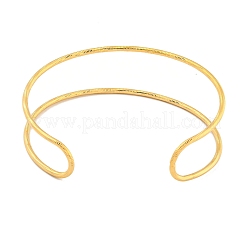 Brazaletes de acero inoxidable 304 ahuecados con revestimiento iónico (IP)&nbsp;BJEW-P331-07G