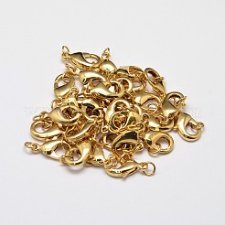PVD-Vakuumbeschichtung von Messing-Karabinerverschlüssen zur Herstellung von Schmuckketten und Armbändern&nbsp;X-KK-I599-10mm-G-RS