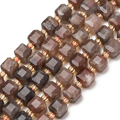 Naturelles perles de pierre de lune noir brins&nbsp;GG-CBAC972-A07-01