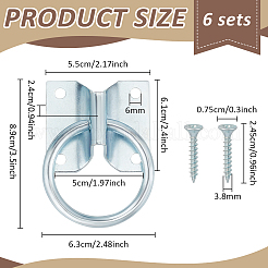 6 Beutel dekorative Seilhalterung aus Eisen&nbsp;FIND-BC0019-71