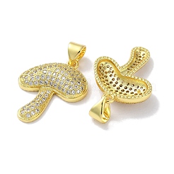 Porte micro ouvrent pendentifs zircone cubique en laiton de placage&nbsp;KK-Z039-03G