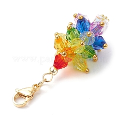 Décorations suspendues en perles de verre pour sapin de Noël&nbsp;HJEW-JM02552